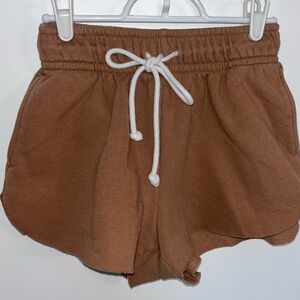 Wild Fable Brown Athletic Shorts with Elastic Waistband